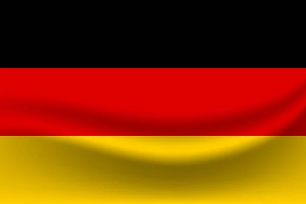 Wavy Flag Germany Illustration — Stock Vector