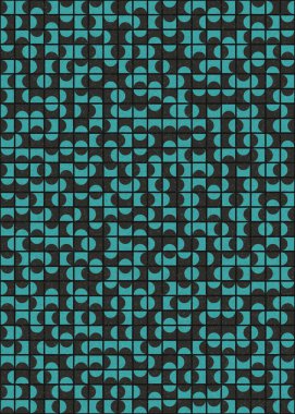 Soyut Geometrik Desen üretken hesaplama sanatı çizimi