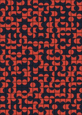 Soyut Geometrik Desen üretken hesaplama sanatı çizimi