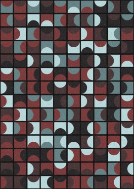 Soyut Geometrik Desen üretken hesaplama sanatı çizimi