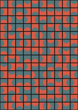 Soyut Geometrik Desen üretken hesaplama sanatı çizimi