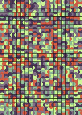Soyut Geometrik Desen üretken hesaplama sanatı çizimi