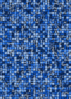 Soyut Geometrik Desen üretken hesaplama sanatı çizimi