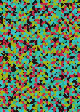 Soyut Geometrik Desen üretken hesaplama sanatı çizimi