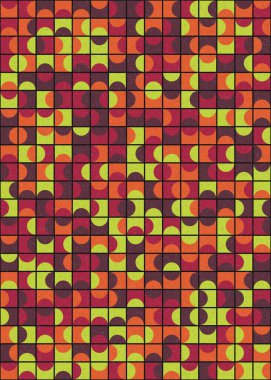 Soyut Geometrik Desen üretken hesaplama sanatı çizimi