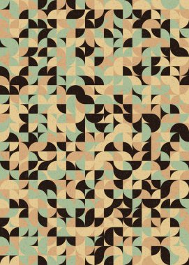 Soyut Geometrik Desen üretken hesaplama sanatı çizimi
