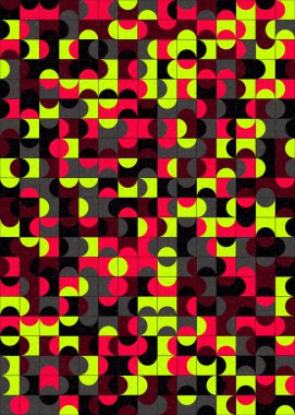 Soyut Geometrik Desen üretken hesaplama sanatı çizimi