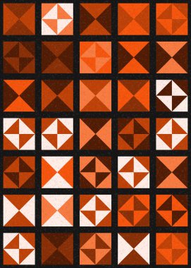 Soyut Geometrik Desen üretken hesaplama sanatı çizimi