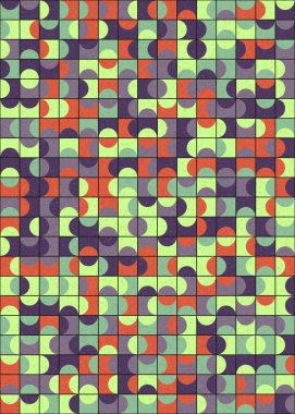 Soyut Geometrik Desen üretken hesaplama sanatı çizimi