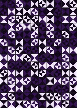 Soyut Geometrik Desen üretken hesaplama sanatı çizimi