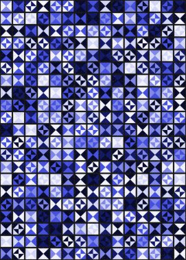 Soyut Geometrik Desen üretken hesaplama sanatı çizimi