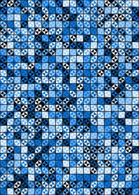 Soyut Geometrik Desen üretken hesaplama sanatı çizimi