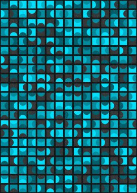 Soyut Geometrik Desen üretken hesaplama sanatı çizimi