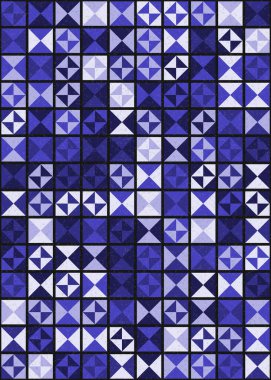 Soyut Geometrik Desen üretken hesaplama sanatı çizimi