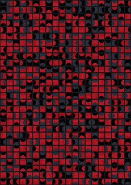 Soyut Geometrik Desen üretken hesaplama sanatı çizimi