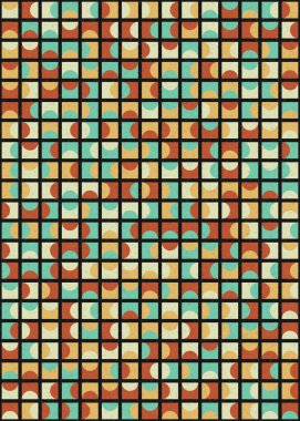 Soyut Geometrik Desen üretken hesaplama sanatı çizimi