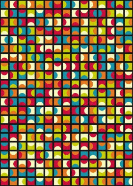 Soyut Geometrik Desen üretken hesaplama sanatı çizimi