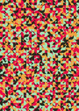 Soyut Geometrik Desen üretken hesaplama sanatı çizimi