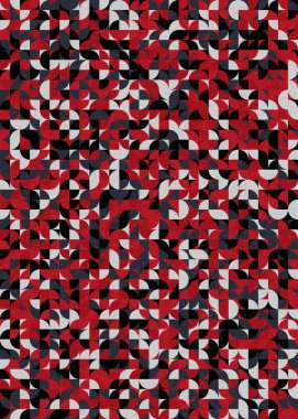 Soyut Geometrik Desen üretken hesaplama sanatı çizimi