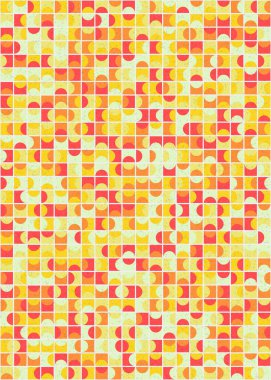 Soyut Geometrik Desen üretken hesaplama sanatı çizimi