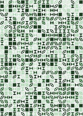 Soyut Geometrik Desen üretken hesaplama sanatı çizimi