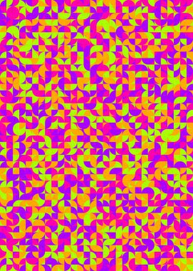 Soyut Geometrik Desen üretken hesaplama sanatı çizimi