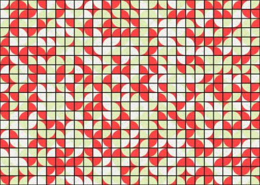 Soyut Geometrik Desen üretken hesaplama sanatı çizimi