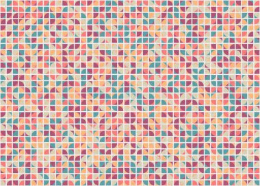 Soyut Geometrik Desen üretken hesaplama sanatı çizimi