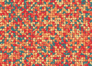 Soyut Geometrik Desen üretken hesaplama sanatı çizimi