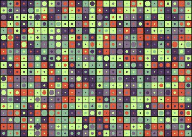 Soyut Geometrik Desen, üretken hesaplama sanatı çizimi