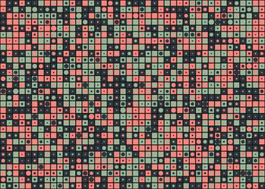 Soyut Geometrik Desen, üretken hesaplama sanatı çizimi