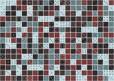 Soyut Geometrik Desen, üretken hesaplama sanatı çizimi