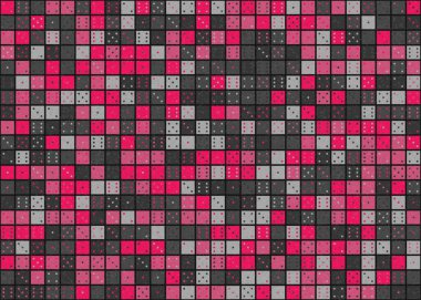 Soyut Geometrik Desen, üretken hesaplama sanatı çizimi