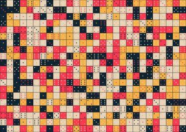 Soyut Geometrik Desen, üretken hesaplama sanatı çizimi