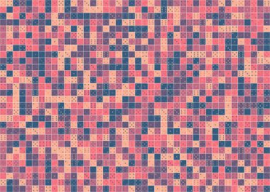 Soyut Geometrik Desen üretken hesaplama sanatı çizimi