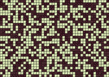 Soyut Geometrik Desen, üretken hesaplama sanatı çizimi