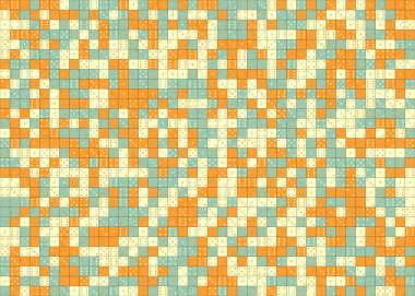 Soyut Geometrik Desen, üretken hesaplama sanatı çizimi