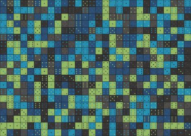 Soyut Geometrik Desen, üretken hesaplama sanatı çizimi