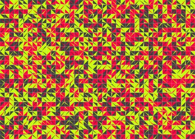 Soyut Geometrik Desen üretken hesaplama sanatı çizimi