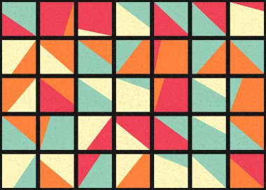 Soyut Geometrik Desen üretken hesaplama sanatı çizimi