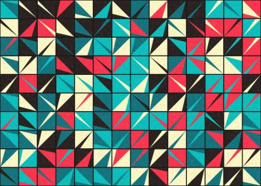 Soyut Geometrik Desen üretken hesaplama sanatı çizimi