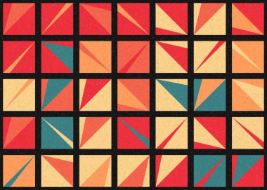 Soyut Geometrik Desen üretken hesaplama sanatı çizimi