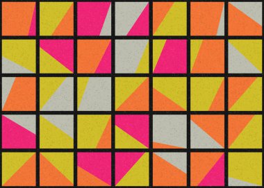 Soyut Geometrik Desen üretken hesaplama sanatı çizimi