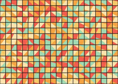 Soyut Geometrik Desen üretken hesaplama sanatı çizimi