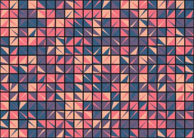 Soyut Geometrik Desen üretken hesaplama sanatı çizimi