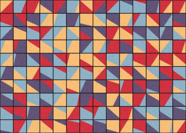 Soyut Geometrik Desen üretken hesaplama sanatı çizimi