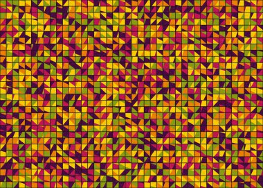 Soyut Geometrik Desen üretken hesaplama sanatı çizimi