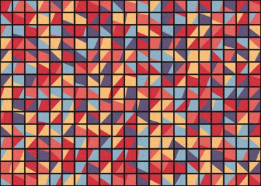 Soyut Geometrik Desen üretken hesaplama sanatı çizimi