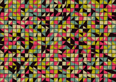 Soyut Geometrik Desen üretken hesaplama sanatı çizimi