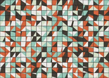 Soyut Geometrik Desen üretken hesaplama sanatı çizimi